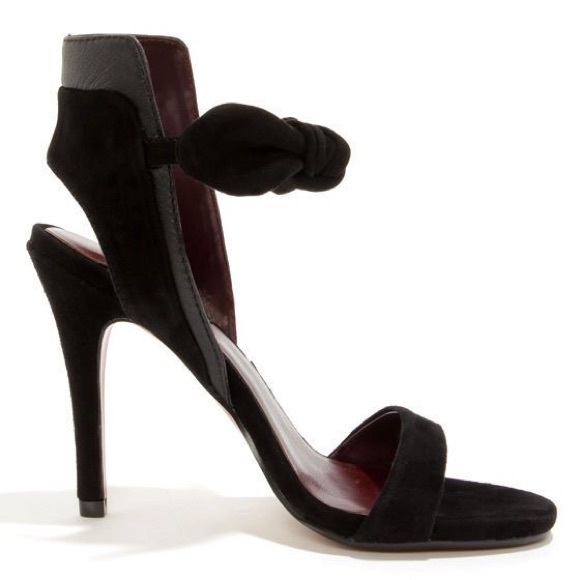 Report Signature Zany Black Suede High Back Heels - Picture 4 of 8